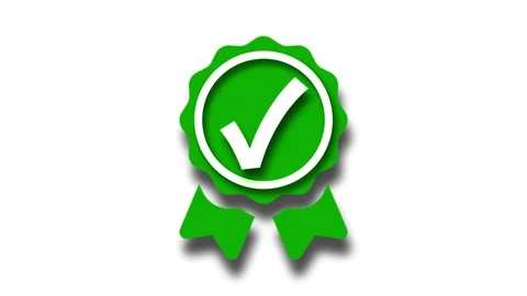 Checkmark Badge Symbol, Task Complete Check Animation Stock Footage 307956809