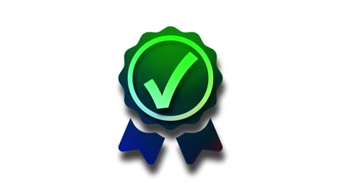 Checkmark Badge Symbol, Task Complete Check Animation Stock Footage 307956842
