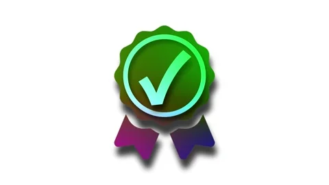 Checkmark Badge Symbol, Task Complete Check Animation Stock Footage 307956868