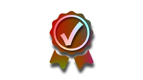 Checkmark Badge Symbol, Task Complete Check Animation Stock Footage 307956880