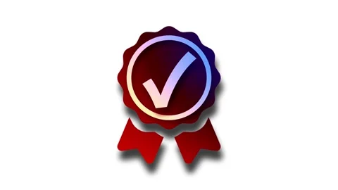 Checkmark Badge Symbol, Task Complete Check Animation Stock Footage 307956897