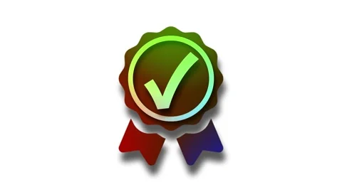 Checkmark Badge Symbol, Task Complete Check Animation Stock Footage 307956936