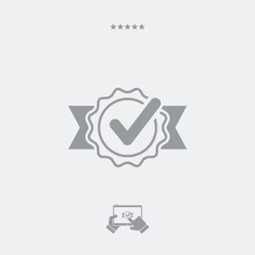 Checkmark certificate flat icon イラスト素材