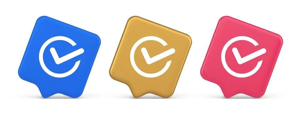Checkmark in circle done approved button ok acceptance positive vote enter .. Illustrazione stock