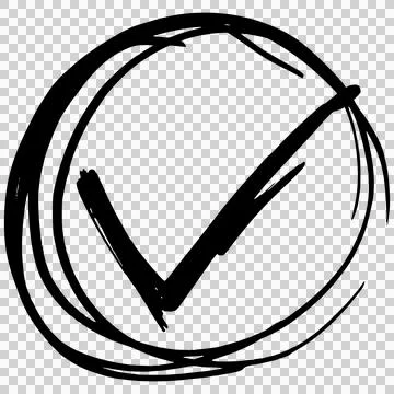 Checkmark in a circle Ilustración de archivo