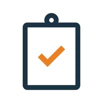 Checkmark, clipboard, task icon. Simple editable vector graphics. イラスト素材