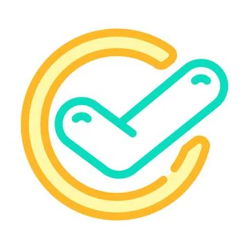 Checkmark compliance color icon vector illustration Stock Illustration