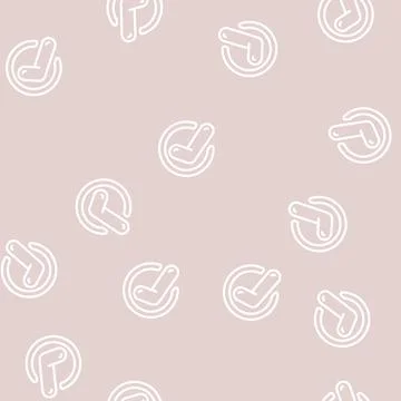 Checkmark compliance line vector seamless pattern Stock Illustration