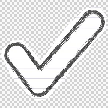 Checkmark doodle Stock Illustration