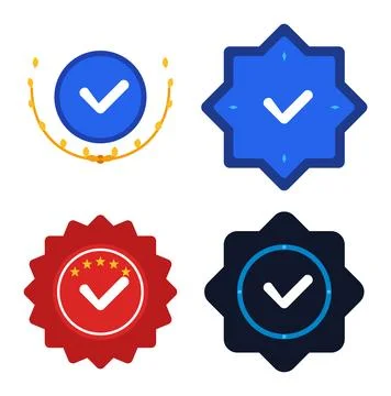 Checkmark Element, Verification Badges Collection Stock Illustration