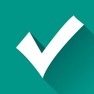 Checkmark flat design icon Stock Illustration