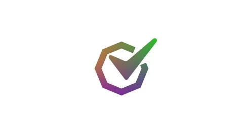 Checkmark in Geometric Shape Animation Stock Footage 307720881
