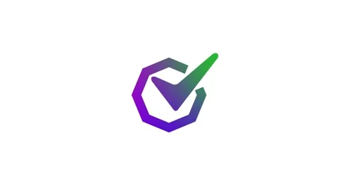 Checkmark in Geometric Shape Animation Stock Footage 307720885