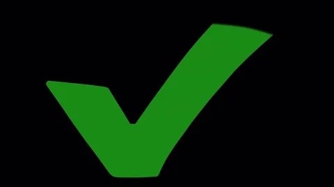 Checkmark Green with Alpha Channel Vídeo Stock 71283963