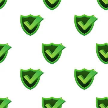 Checkmark. Green approved pattern on white background. Vector stock illustration Stock-Illustration
