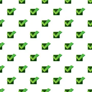 Checkmark. Green approved pattern on white background. Vector stock illustration イラスト素材