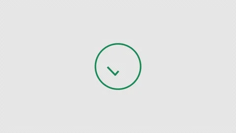 Checkmark Icon Animation Motion Graphic Alpha Channel 4K Light Stock Footage 340182936