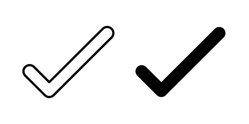 Checkmark icon concept. best for web design Illustrazione stock
