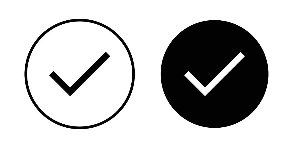 Checkmark icon Illustration Eps10 for web or app Stock Illustration