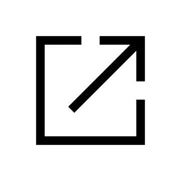 Checkmark icon inside square frame with copy space for approval Stock Illustration