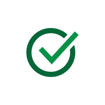 Checkmark icon logo design template isolated illustration Stock Illustration