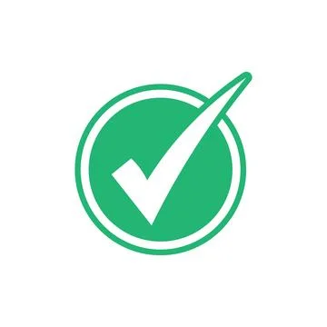 Checkmark icon logo design template isolated illustration Stock Illustration
