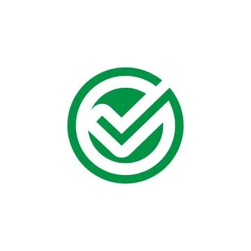 Checkmark icon logo design template isolated illustration Stock Illustration