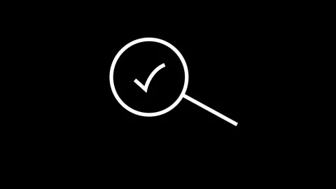 Checkmark icon on search button animated video Stock Footage 291427355