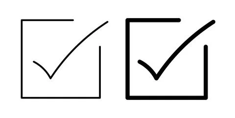 Checkmark icon symbol. Flat Vector illustration Stock Illustration