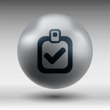 Checkmark icon test form mark tick check Illustrazione stock