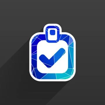 Checkmark icon test form mark tick check Stock Illustration