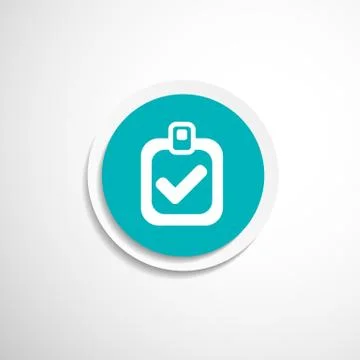 Checkmark icon test form mark tick check Stock Illustration