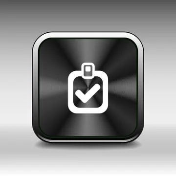 Checkmark icon test form mark tick check Stock Illustration