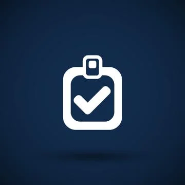 Checkmark icon test form mark tick check Stock Illustration