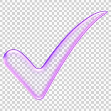 Checkmark icon in translucent glassmorphism design, representing confirmati.. Stock Illustration