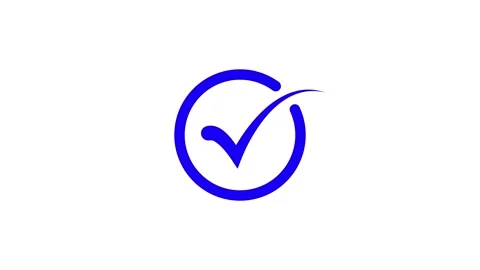 Checkmark Inside Circle Icon Design Analysis Stock Footage 331756264