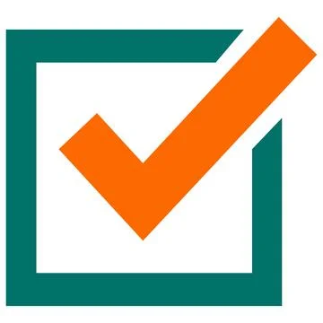 Checkmark inside square box checkbox icon vector Illustrazione stock
