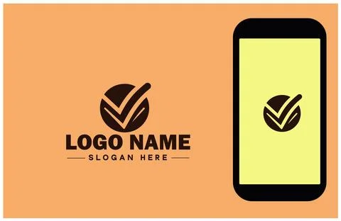 Checkmark logo icon vector art graphics for business brand app icon check m.. Stock Illustration