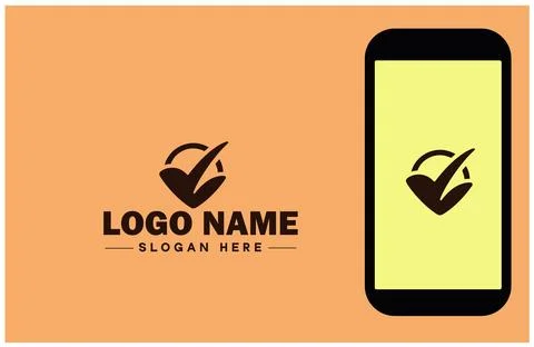 Checkmark logo icon vector art graphics for business brand app icon check m.. Stock Illustration