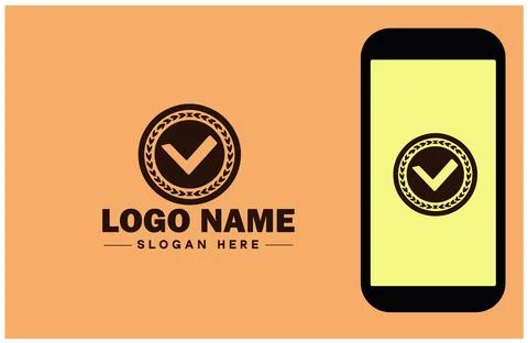 Checkmark logo icon vector art graphics for business brand app icon check m.. Illustrazione stock
