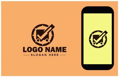 Checkmark logo icon vector art graphics for business brand app icon check m.. Stock Illustration