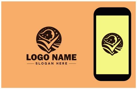 Checkmark logo icon vector art graphics for business brand app icon check m.. Stock Illustration