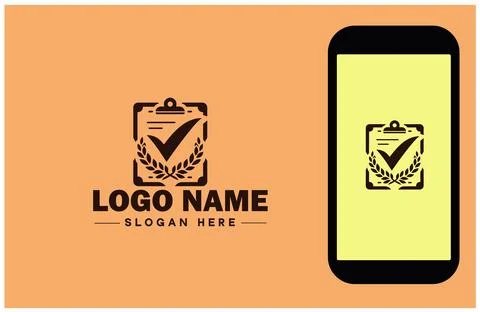 Checkmark logo icon vector art graphics for business brand app icon check m.. Stock Illustration