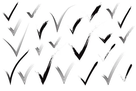 Checkmark or confirm icon button. Checkmark icon, vector on white background Stock Illustration