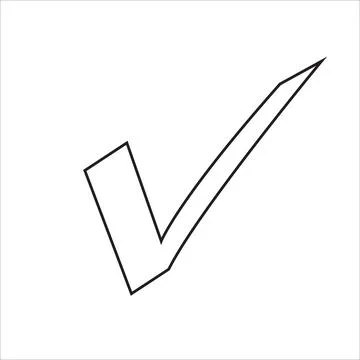 Checkmark or confirm icon button. Checkmark icon, vector on white background Stock Illustration