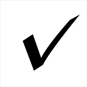 Checkmark or confirm icon button. Checkmark icon, vector on white background Stock Illustration