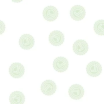 Checkmark quality glyph seamless pattern Stock Illustration