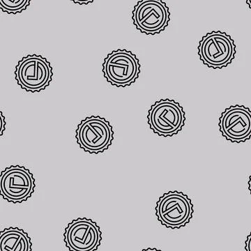 Checkmark quality line seamless pattern Stock Illustration