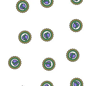 Checkmark quality vector seamless pattern Stock Illustration