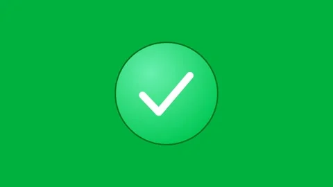Checkmark Reaction Icon – Green Screen Vidéo 342617534